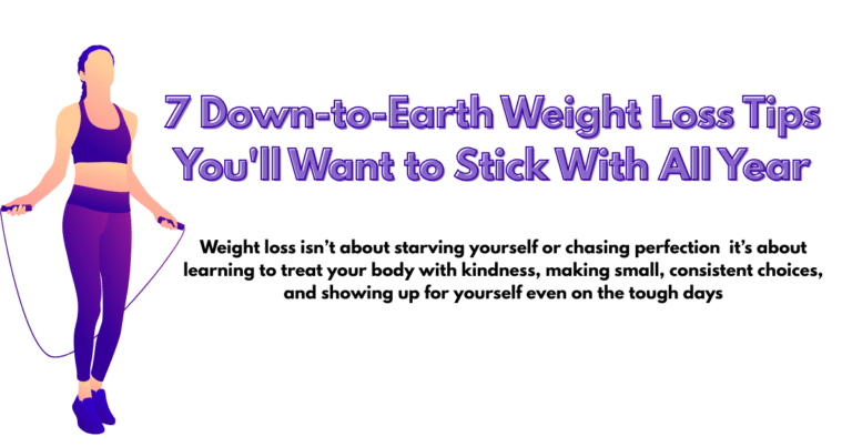 Realistic image of a person practicing simple healthy habits for sustainable weight loss, showing balanced lifestyle and fitness motivation.