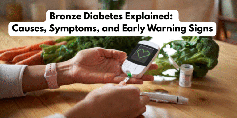 Bronze diabetes early warning signs showing skin discoloration on hands