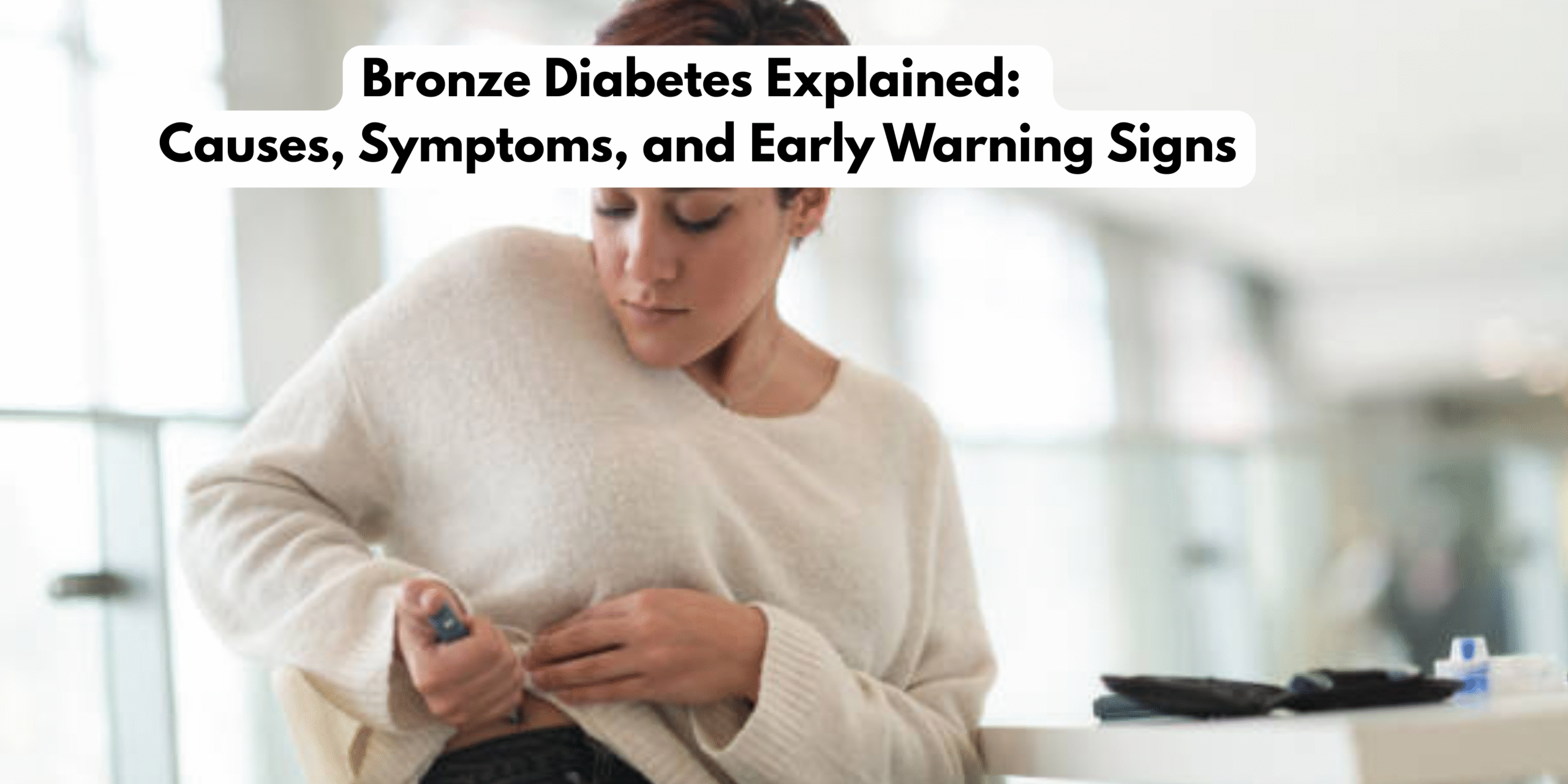 Woman noticing early symptoms of diabetes, highlighting how diabetes appears differently in women.