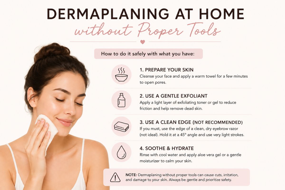 Dermaplaning at Home without Proper Tools
